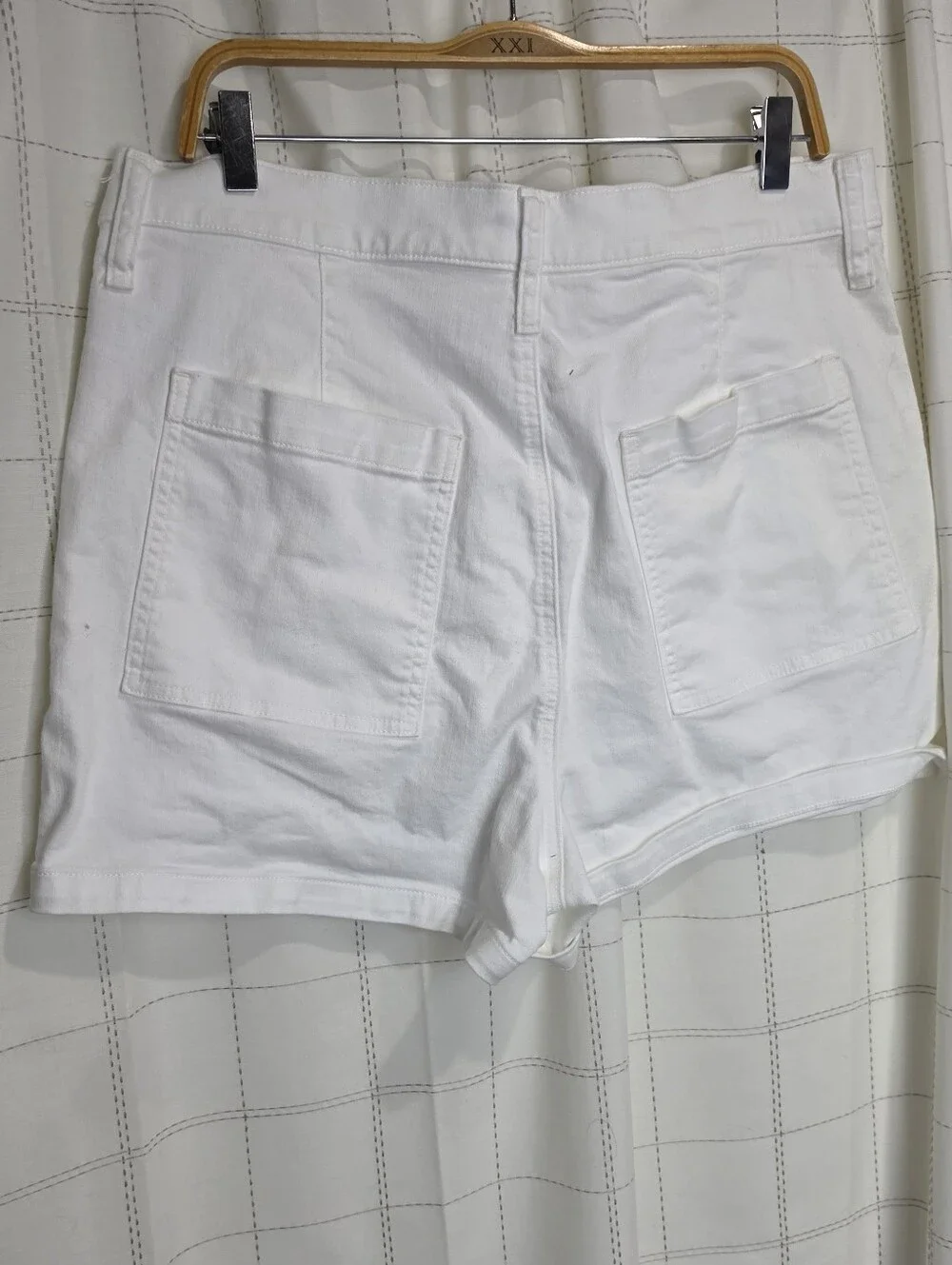 J Crew White utility denim short